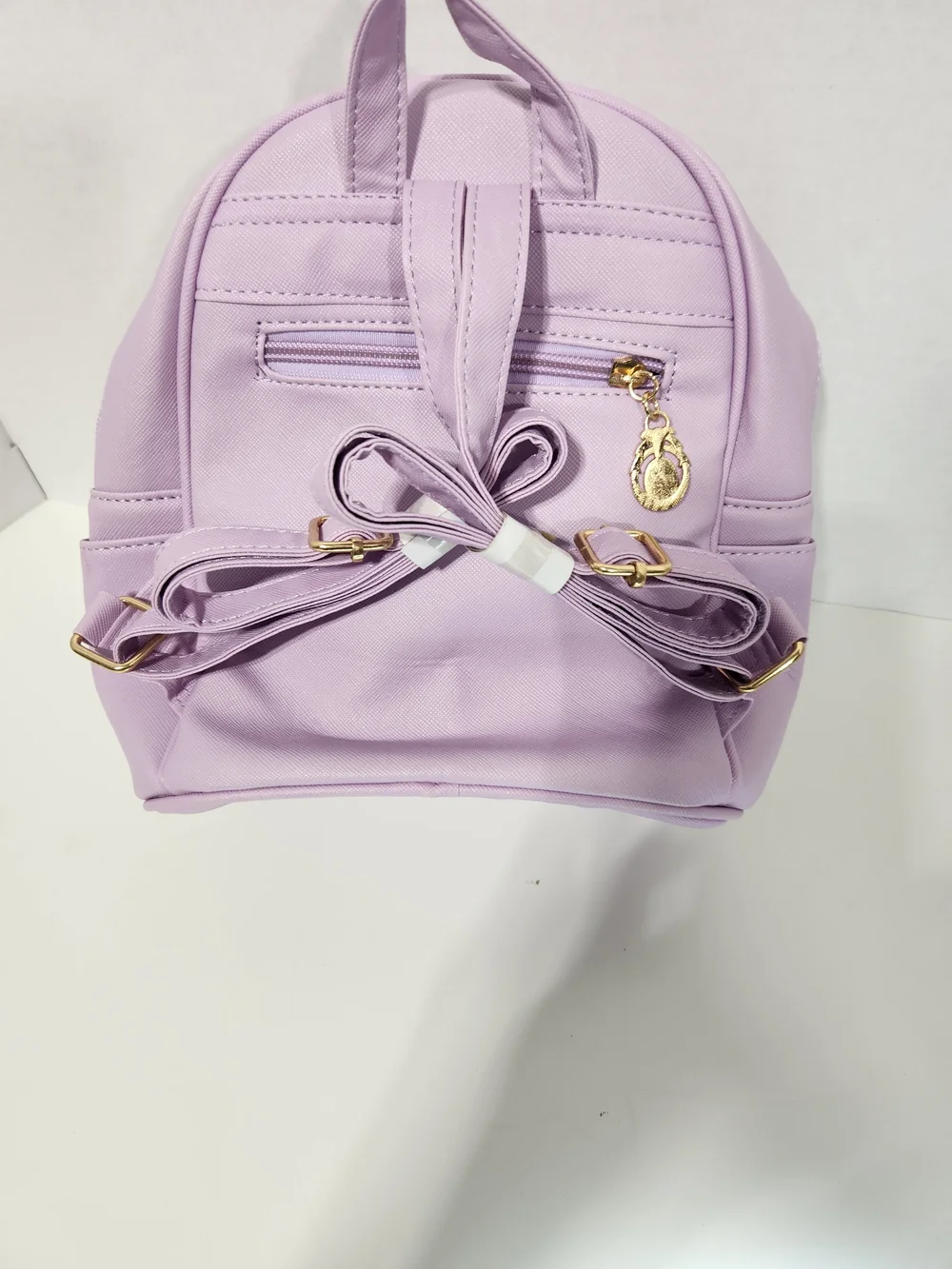 Lilac Kids Mini Tassel Backpack with Gold Accents